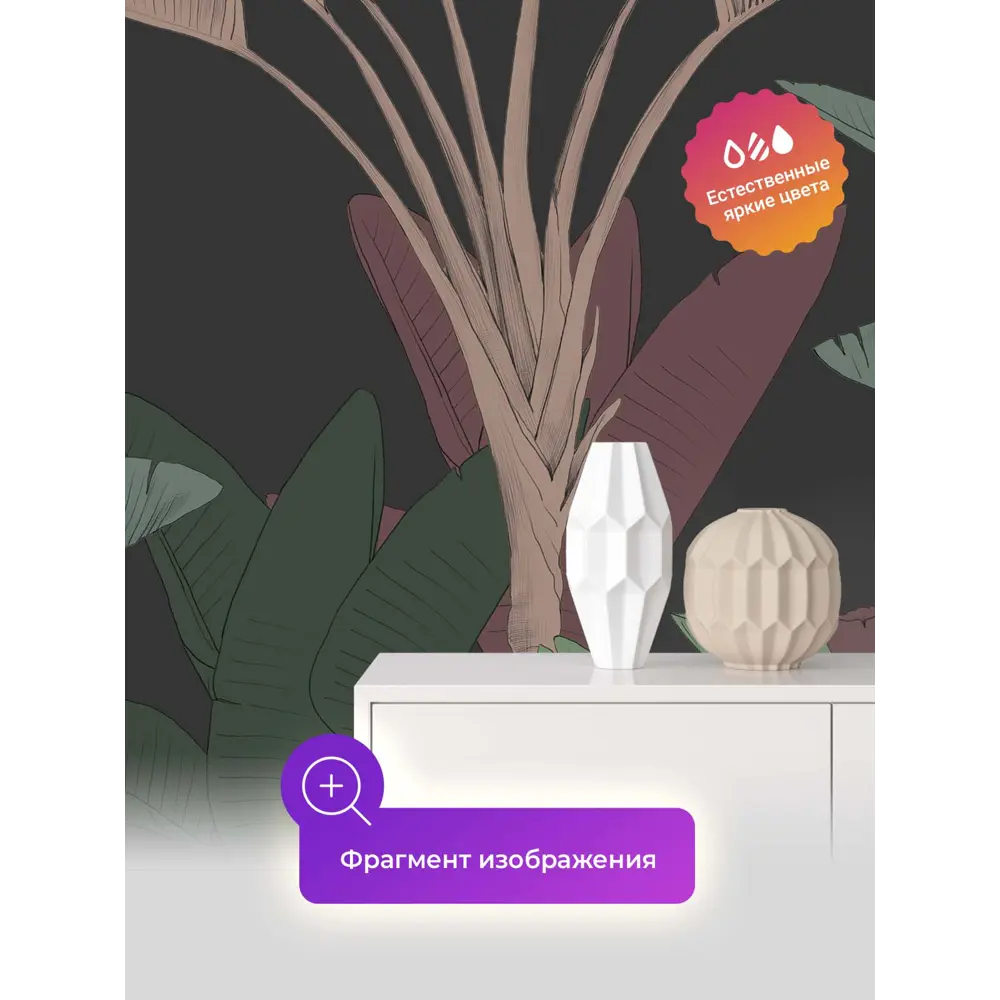 Фото 4 Фотообои флизелиновые Первое ателье Банановая растительность в узоре 500x250 см Фото 4 Фотообои флизелиновые Первое ателье Банановая растительность в узоре 500x250 см