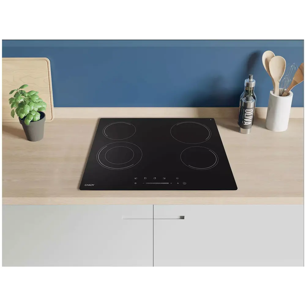 Фото 9 Электрическая варочная панель Candy CHXC64TDB 58 см 4 конфорки цвет черный