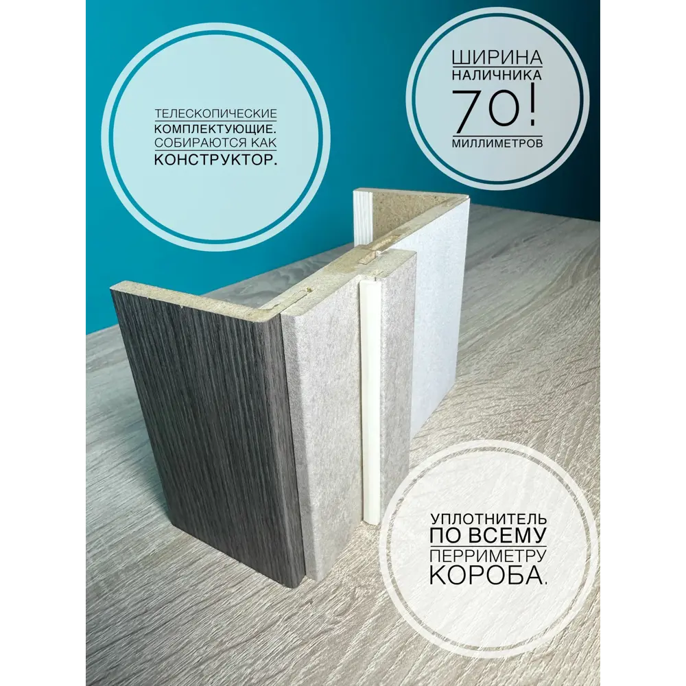 Фото 4 Комплект межкомнатной двери Wanmark D 1 глухая 200x60см ПВХ цвет белый бланко с коробом и наличниками Фото 4 Комплект межкомнатной двери Wanmark D 1 глухая 200x60см ПВХ цвет белый бланко с коробом и наличниками