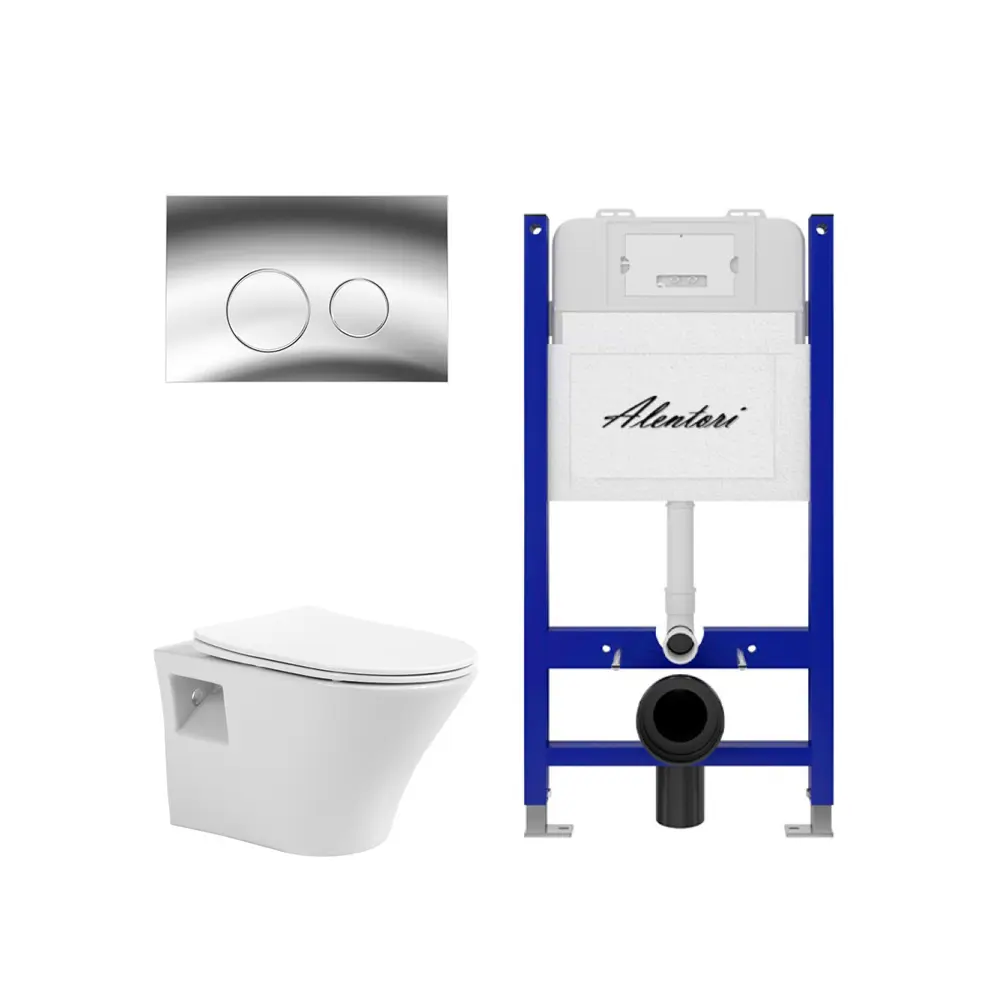 Фото 4 Комплект инсталляция с унитазом Alentori AL.SIS33TAL.CHI102CH1000080 цвет белый Фото 4 Комплект инсталляция с унитазом Alentori AL.SIS33TAL.CHI102CH1000080 цвет белый