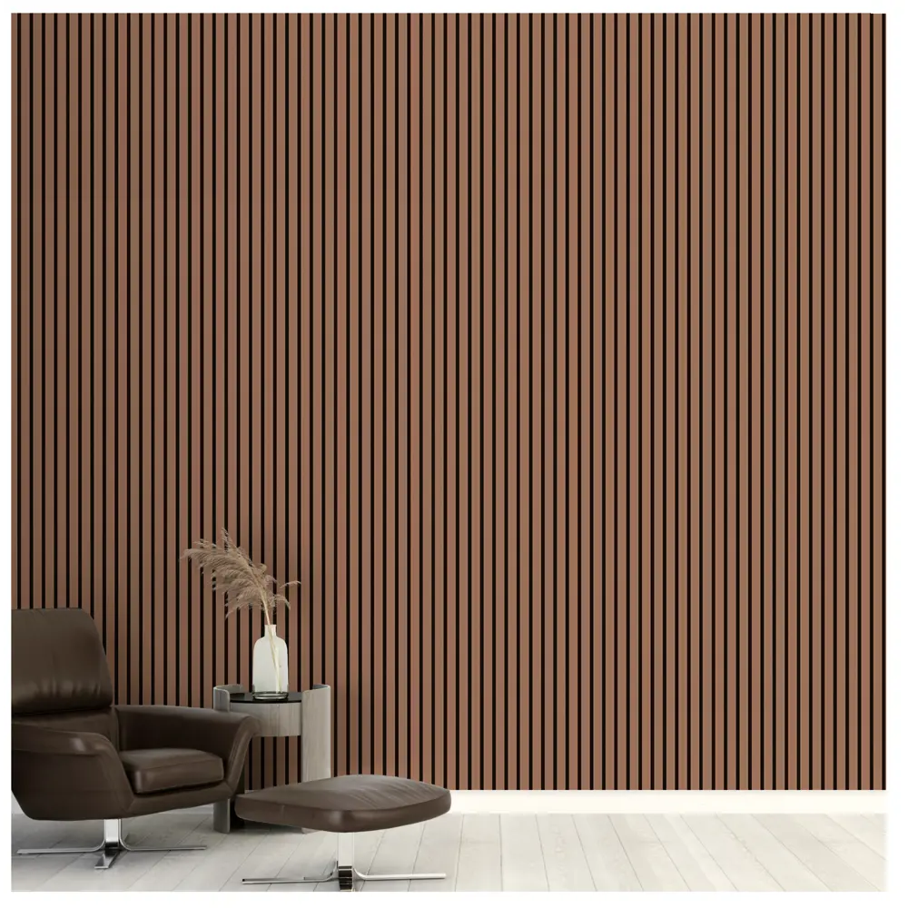 Фото 3 Панель акустическая 3D МДФ Stella терракотовая 2.1x60x278 см