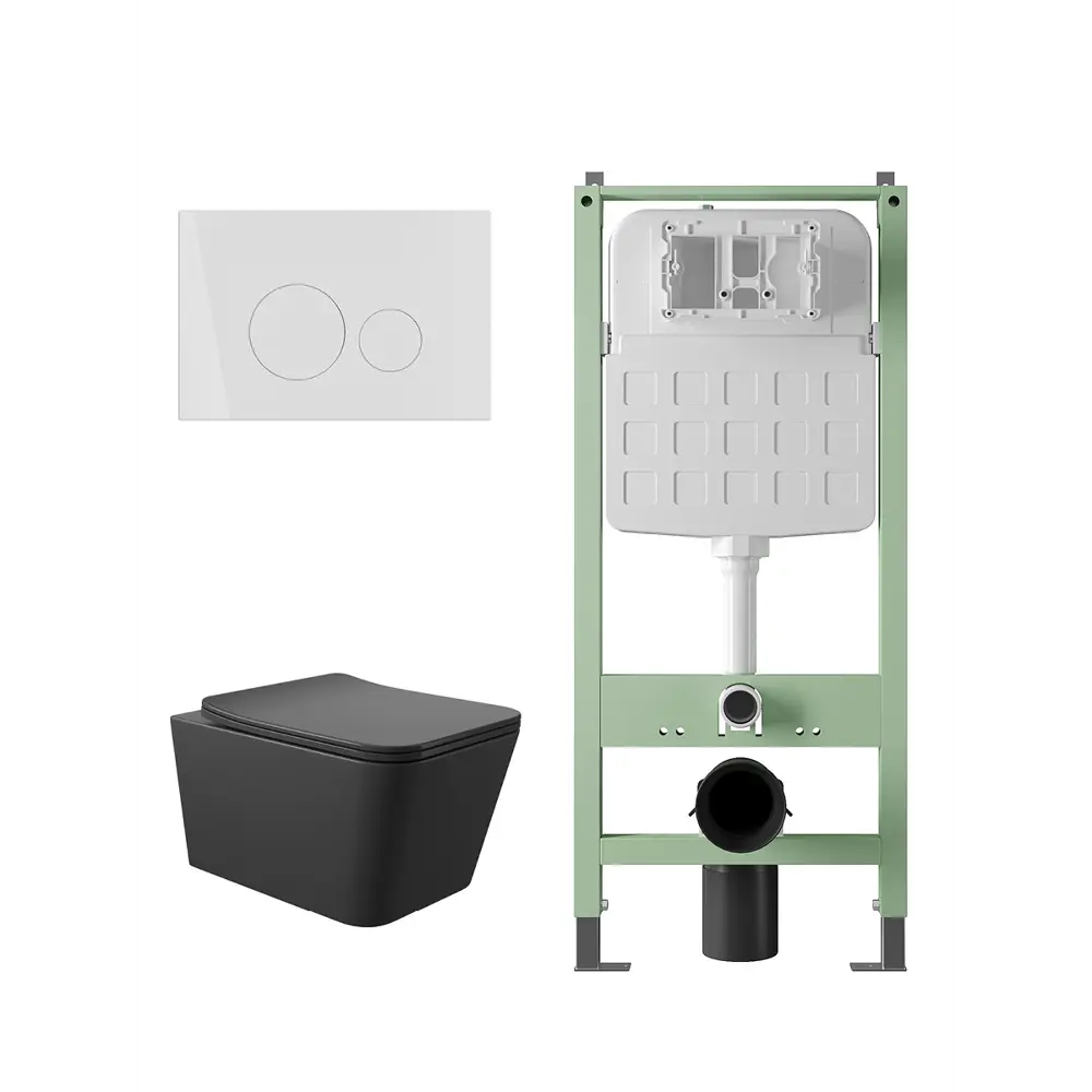 Фото 4 Комплект инсталляция с унитазом Alentori ALS.SIS1101.WHQ0140 цвет черный Фото 4 Комплект инсталляция с унитазом Alentori ALS.SIS1101.WHQ0140 цвет черный