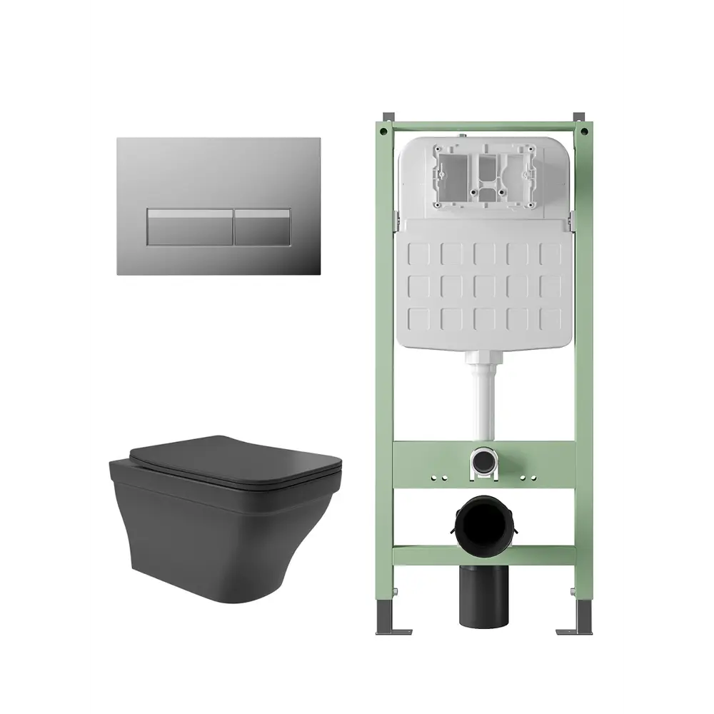 Фото 4 Комплект инсталляция с унитазом Alentori ALS.SIS1102.CRE0140 цвет черный