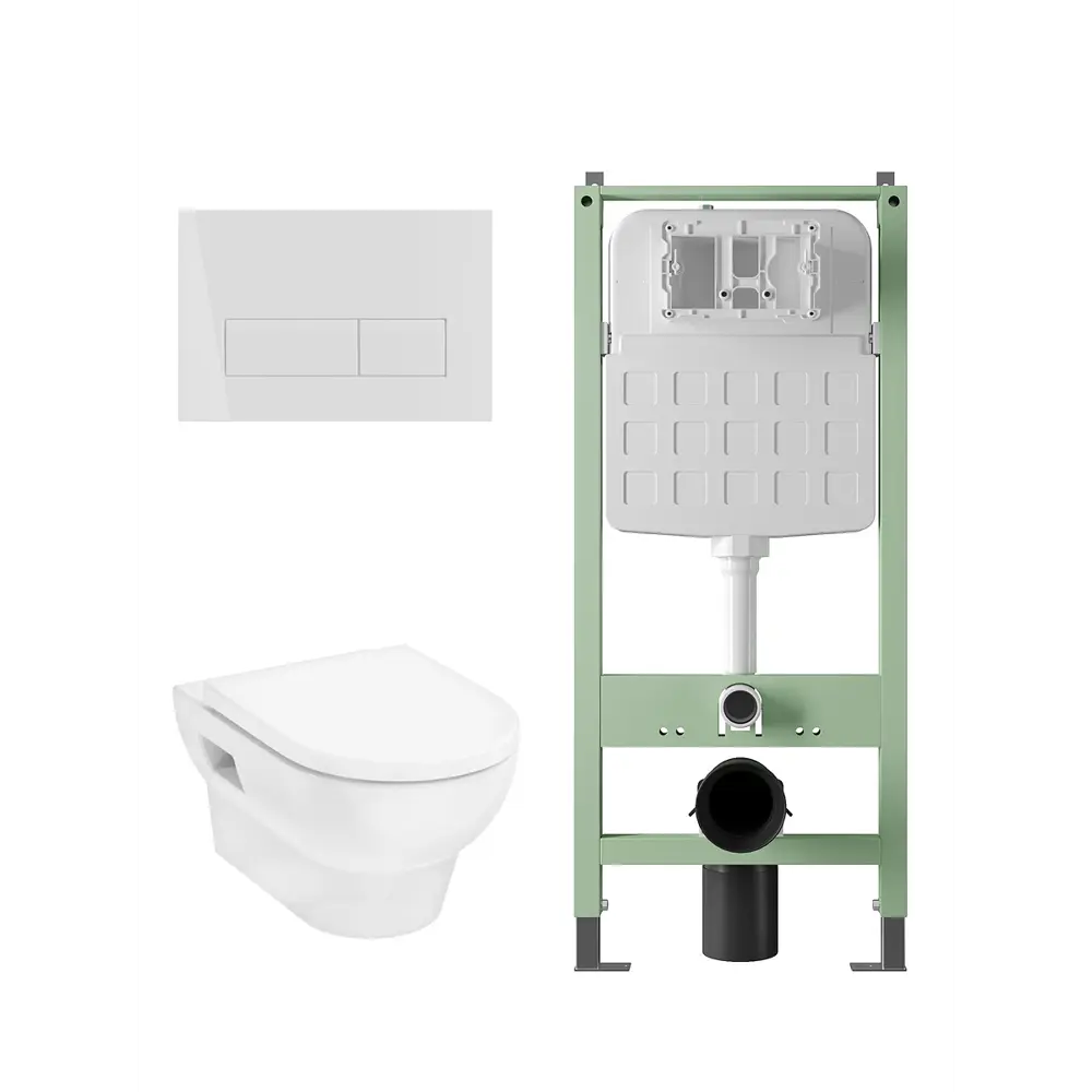 Фото 4 Комплект инсталляция с унитазом Hansgrohe ALS.SIS1102.WHHGSET002 цвет белый Фото 4 Комплект инсталляция с унитазом Hansgrohe ALS.SIS1102.WHHGSET002 цвет белый
