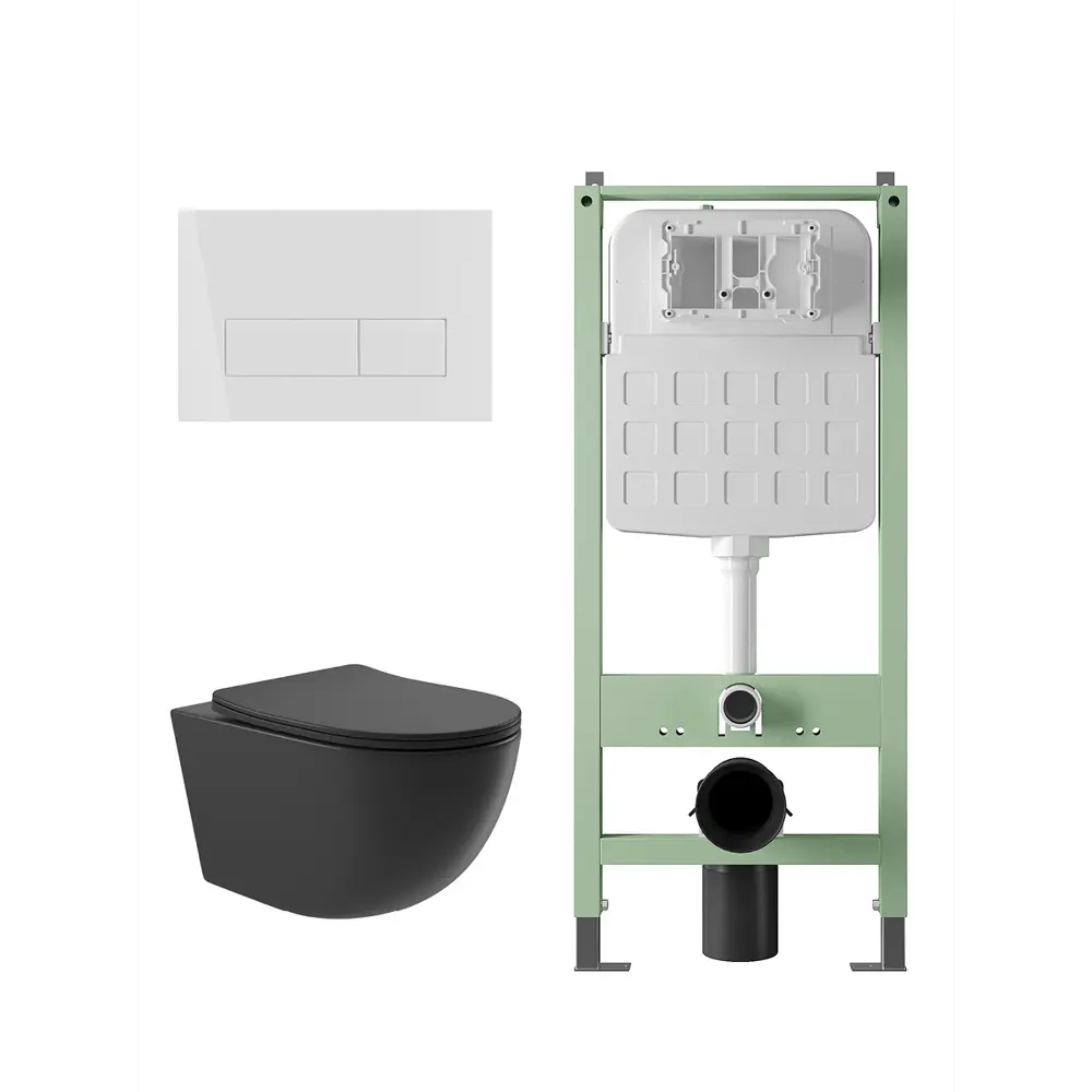 Фото 4 Комплект инсталляция с унитазом Alentori ALS.SIS1102.WHO0140 цвет черный Фото 4 Комплект инсталляция с унитазом Alentori ALS.SIS1102.WHO0140 цвет черный