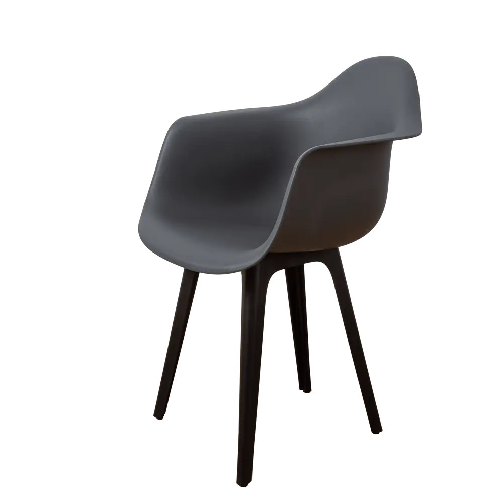 Фото 2 Комплект кухонных стульев 2 шт Derstuhl 330 plast 43x82x60 см полипропилен цвет темно-серый