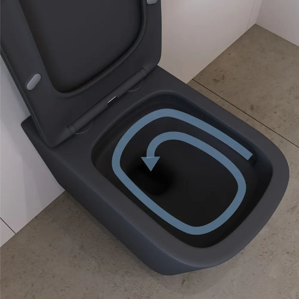 Фото 13 Инсталляция AM.PM I012709.0201 PrimeFit с клавишей слива PrimeFit S глянцевый белый унитаз Long 52.5x34.5 Vortex Soft-Close матовый черный квадрат