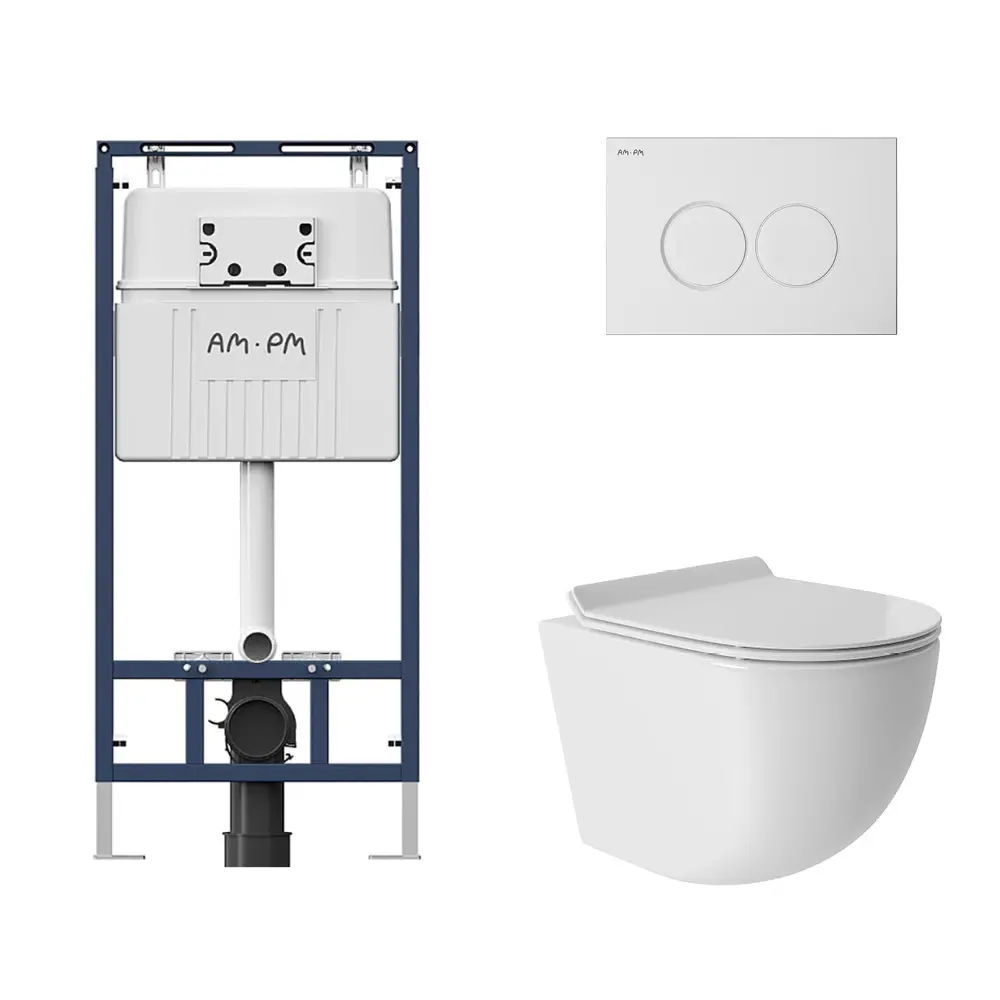 Фото 4 Комплект инсталляция с унитазом Am.pm I012710.0101OV0110 цвет белый Фото 4 Комплект инсталляция с унитазом Am.pm I012710.0101OV0110 цвет белый