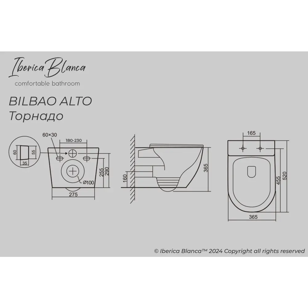 Фото 9 Комплект инсталляция с унитазом Iberica blanca IB001.BLA.234.1132 цвет белый Фото 9 Комплект инсталляция с унитазом Iberica blanca IB001.BLA.234.1132 цвет белый