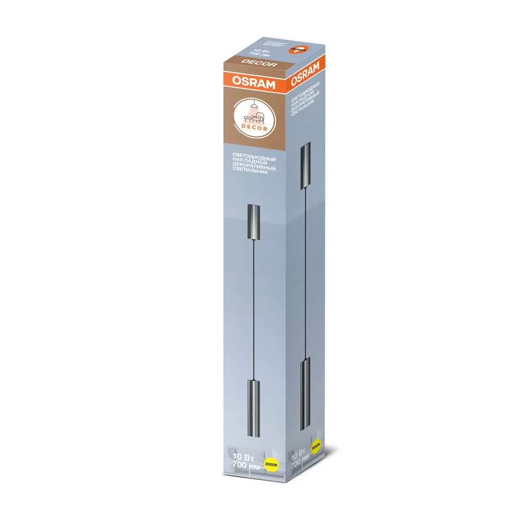 Фото 2 Подвесной декоративный светильник Osram Tube 10W никель Фото 2 Подвесной декоративный светильник Osram Tube 10W никель