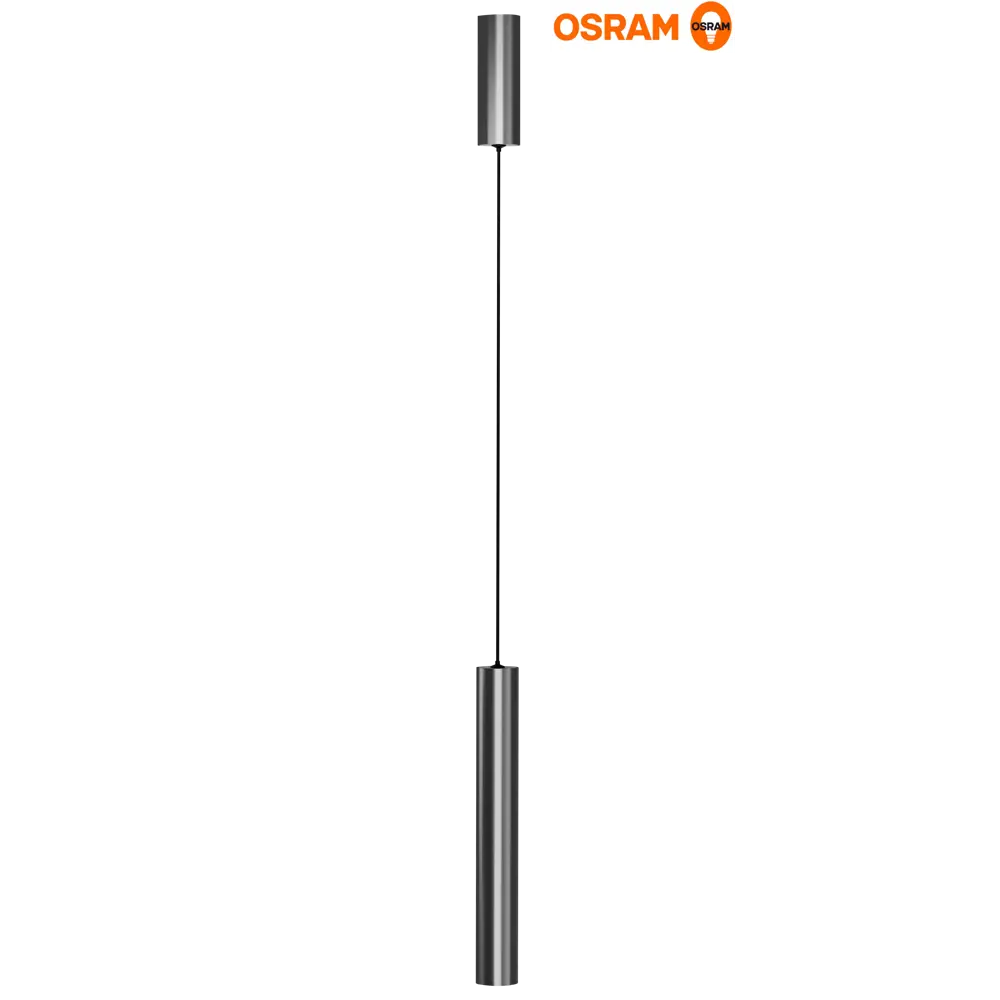 Фото Подвесной декоративный светильник Osram Tube 12W никель Фото Подвесной декоративный светильник Osram Tube 12W никель