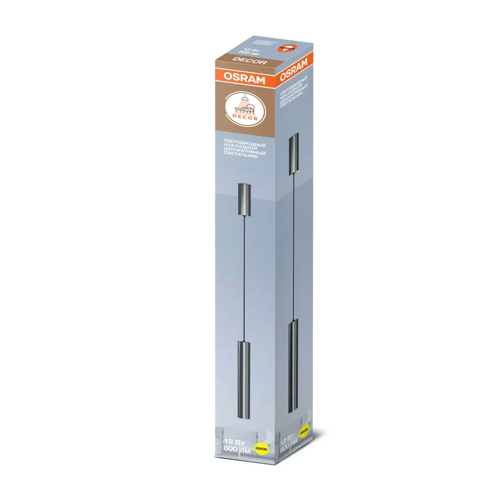 Фото 2 Подвесной декоративный светильник Osram Tube 12W никель Фото 2 Подвесной декоративный светильник Osram Tube 12W никель