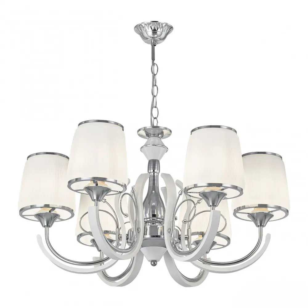 Фото Люстра подвесная Arte milano Florentia-9247 309247/6 wh/ni 6 ламп 12 м² цвет белый Фото Люстра подвесная Arte milano Florentia-9247 309247/6 wh/ni 6 ламп 12 м² цвет белый