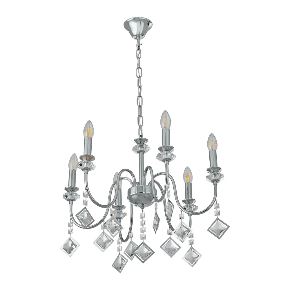 Фото Люстра подвесная Arte milano Am342101/6 cr 6 ламп 12 м² цвет хром