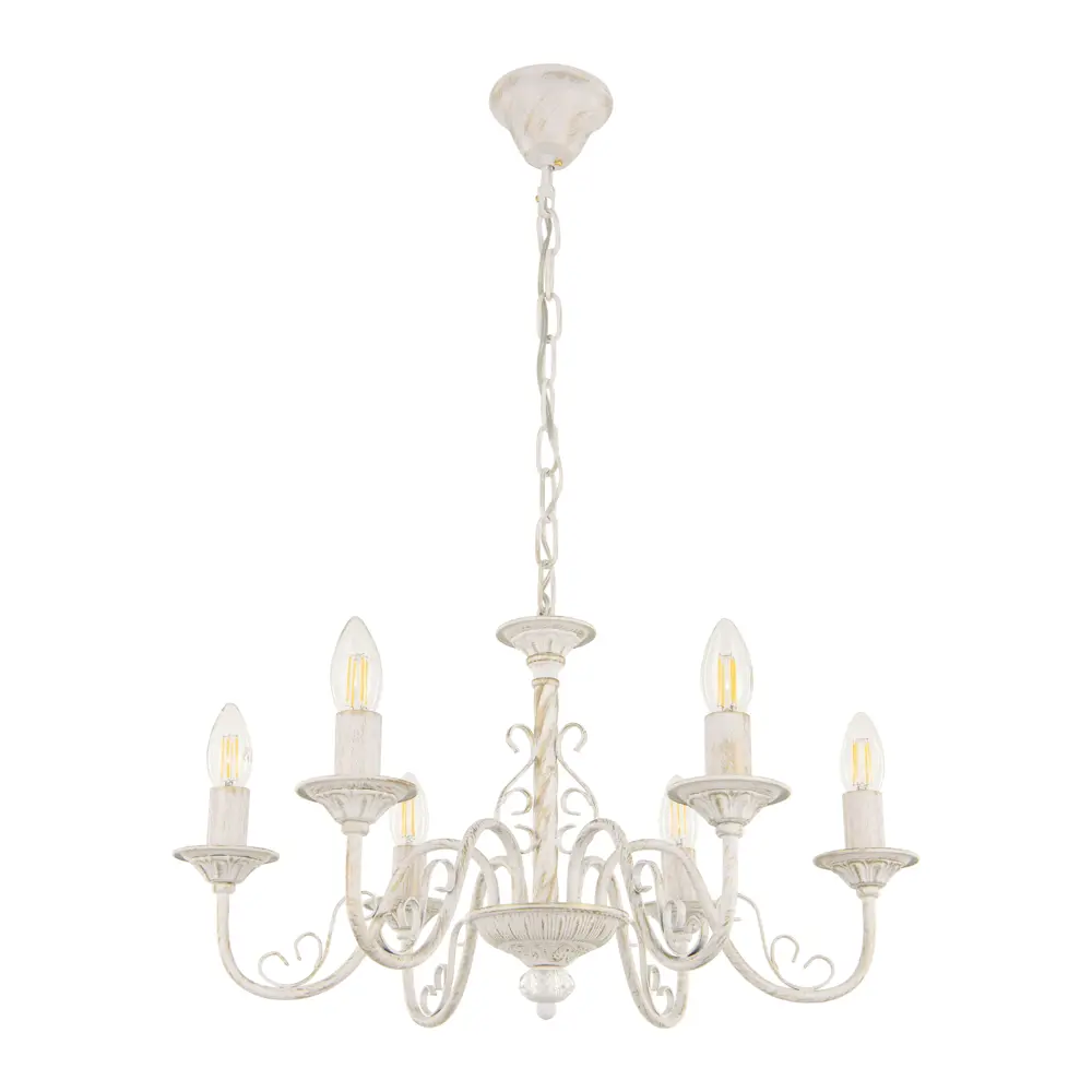 Фото Люстра подвесная Arte milano Am342620/6 wt+g 6 ламп 12 м² цвет белый Фото Люстра подвесная Arte milano Am342620/6 wt+g 6 ламп 12 м² цвет белый