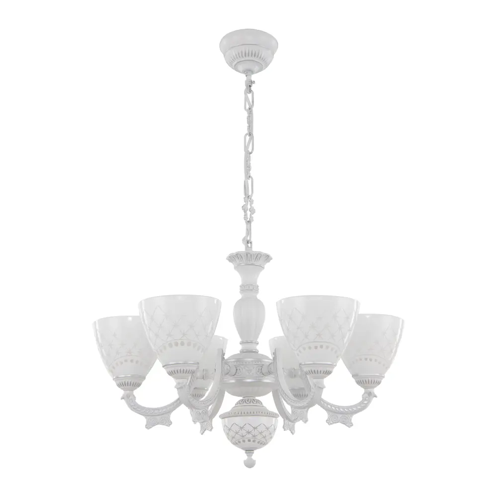 Фото Люстра подвесная Arte milano Am343837/6 wt+sl 6 ламп 12 м² цвет белый