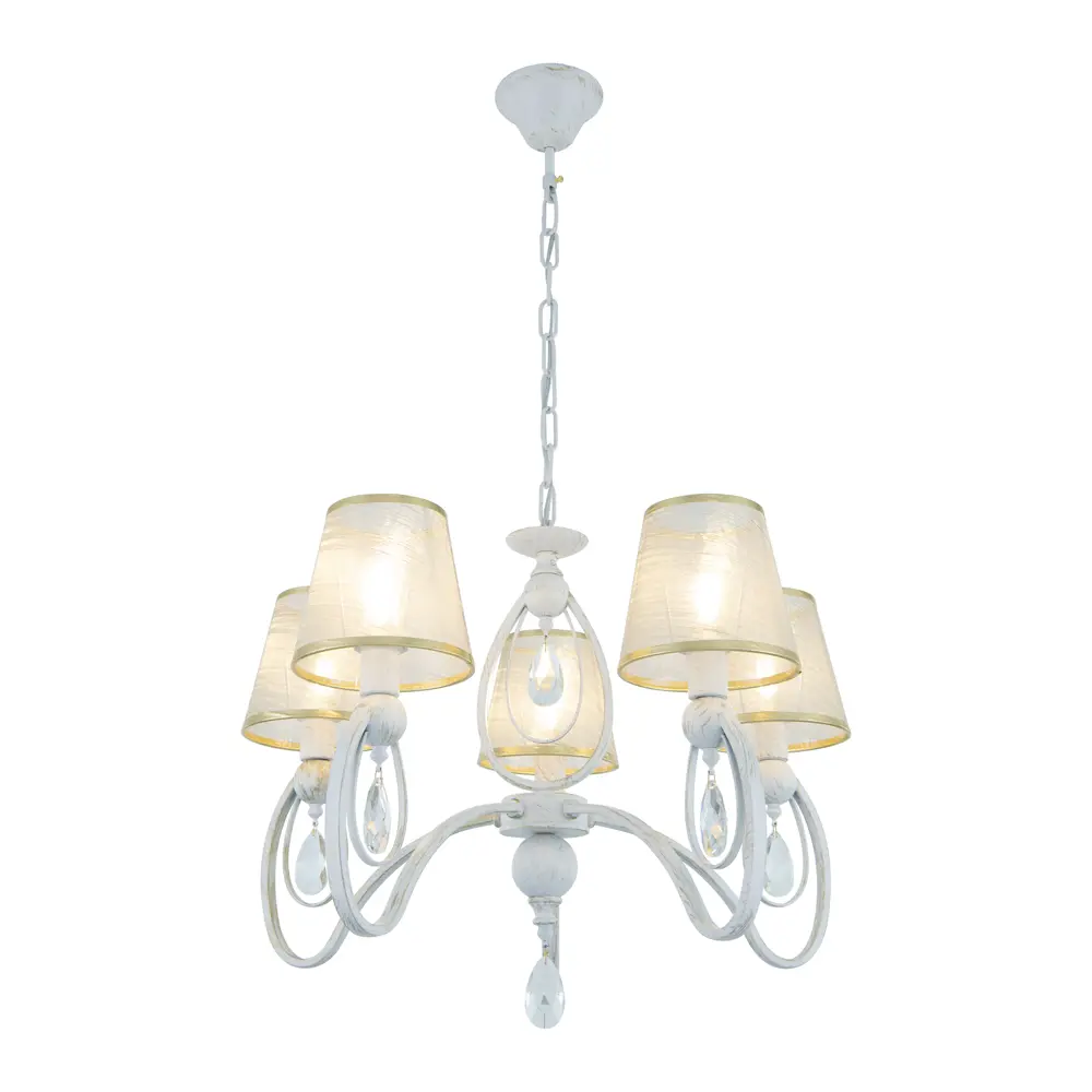 Фото Люстра подвесная Arte milano Am347203/5 wt+g 5 ламп 10 м² цвет белый Фото Люстра подвесная Arte milano Am347203/5 wt+g 5 ламп 10 м² цвет белый