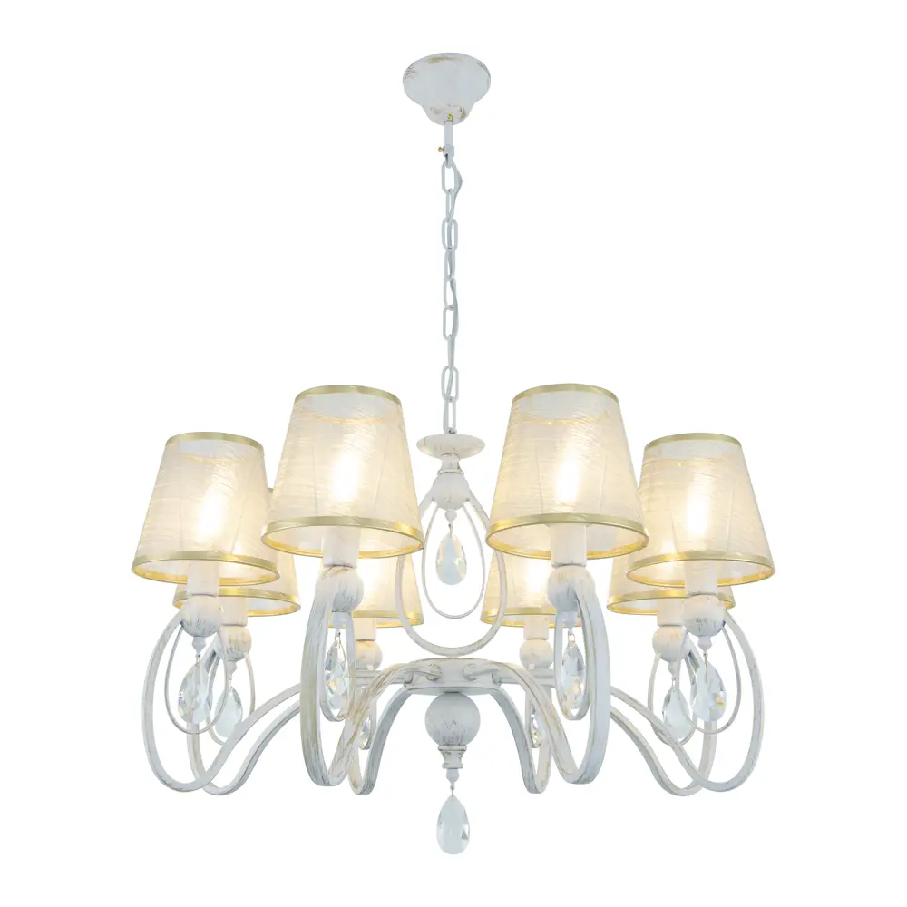 Фото Люстра подвесная Arte milano Am347203/8 wt+g 8 ламп 16 м² цвет белый