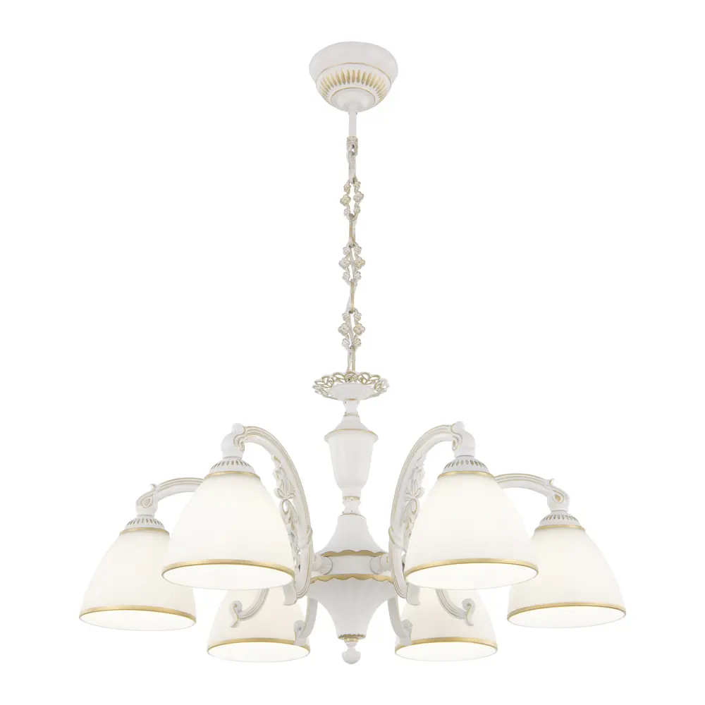 Фото Люстра подвесная Arte milano Am347837/6 wt+g 6 ламп 12 м² цвет белый