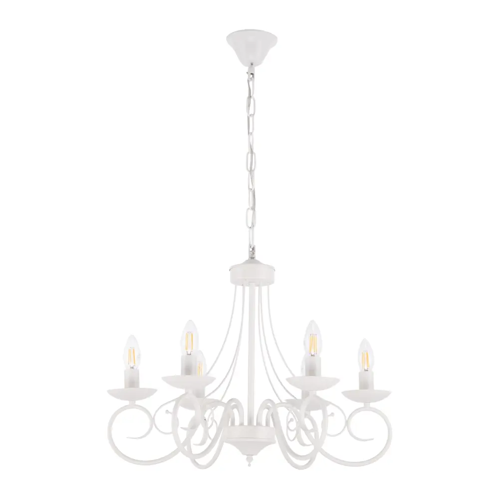 Фото Люстра подвесная Arte milano Am349159/6 wt 6 ламп 12 м² цвет белый Фото Люстра подвесная Arte milano Am349159/6 wt 6 ламп 12 м² цвет белый