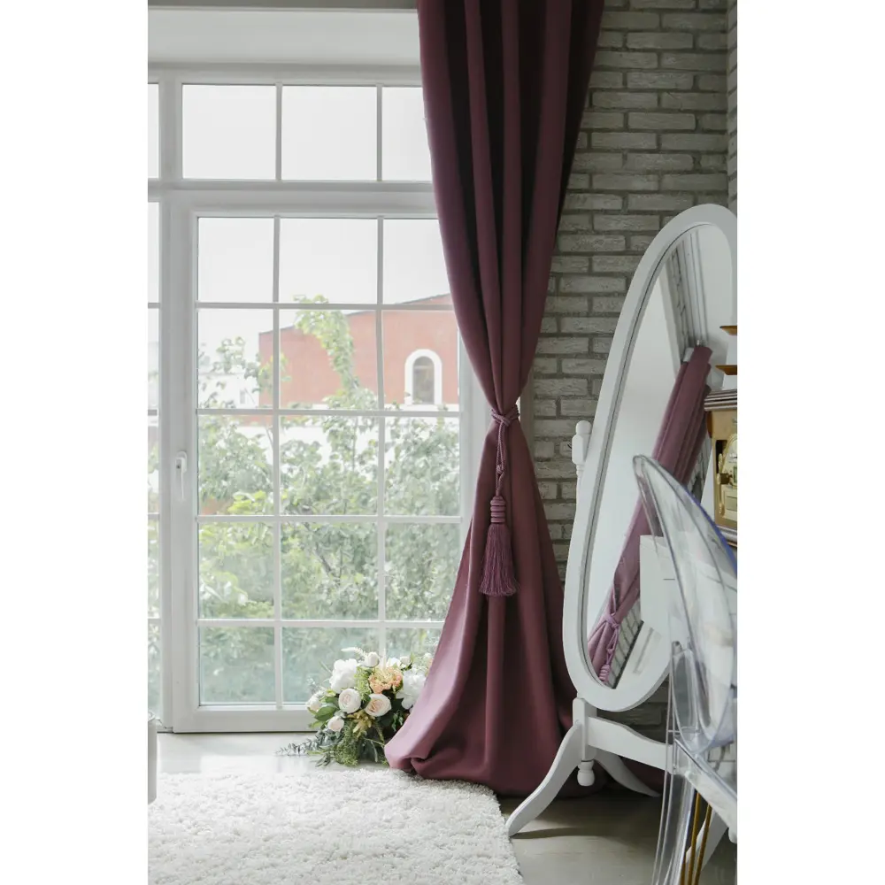 Фото 10 Штора Этель 4292720 на шторной ленте, 265x145 см, цвет фиолетовый Фото 10 Штора Этель 4292720 на шторной ленте, 265x145 см, цвет фиолетовый