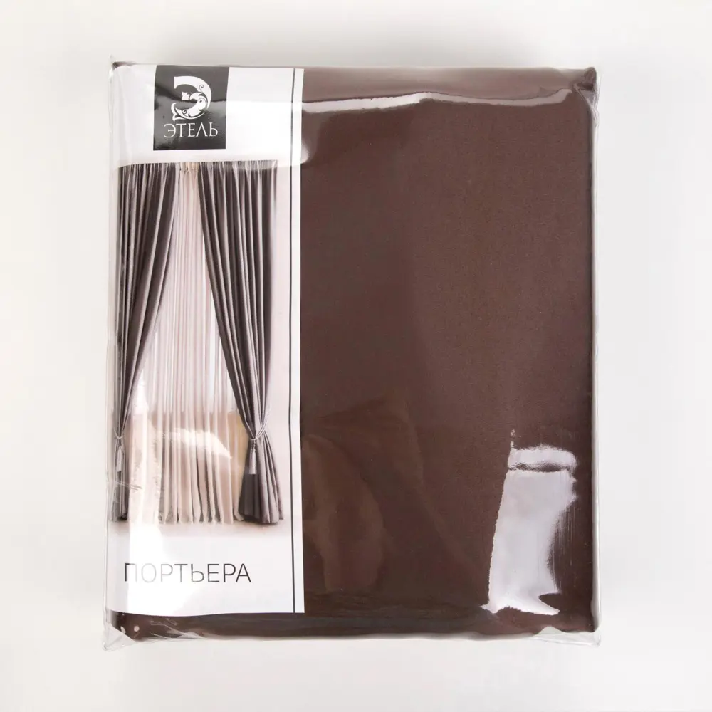 Фото 6 Штора на шторной ленте блэкаут 4300915 145x265 см цвет коричневый Фото 6 Штора на шторной ленте блэкаут 4300915 145x265 см цвет коричневый
