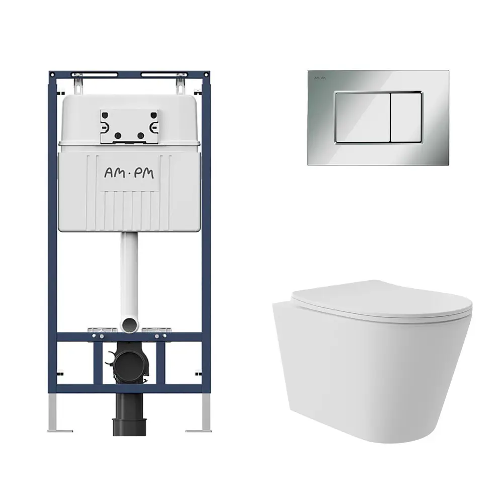 Фото 4 Комплект инсталляция с унитазом Am.pm I012710.0251CV0220 цвет белый Фото 4 Комплект инсталляция с унитазом Am.pm I012710.0251CV0220 цвет белый