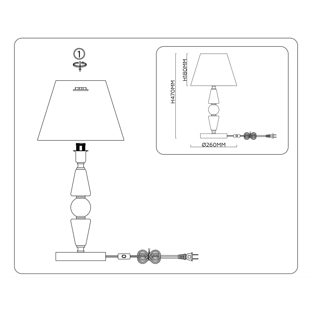 Фото 6 Настольная лампа Ambrella light High light Lh75262* цвет серый/серебристый Фото 6 Настольная лампа Ambrella light High light Lh75262* цвет серый/серебристый