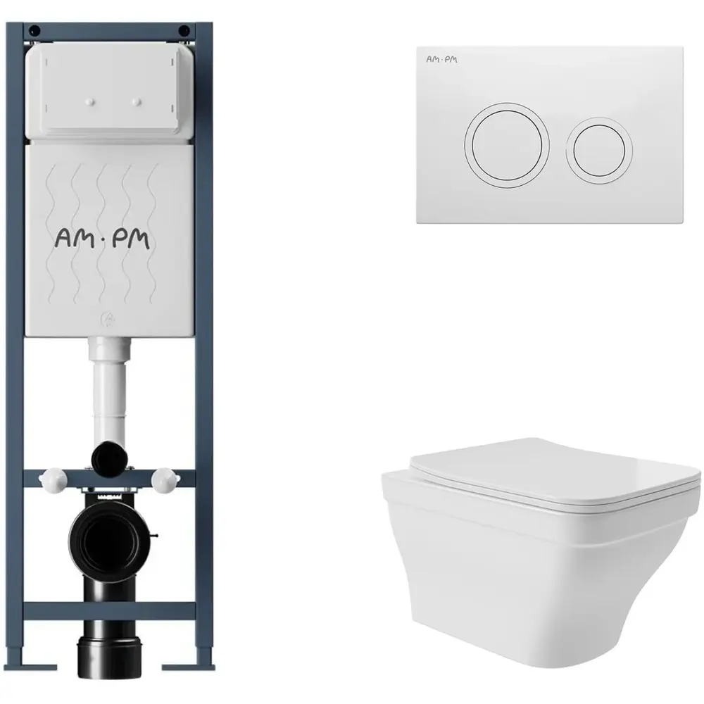 Фото 4 Комплект инсталляция с унитазом Am.pm I012711.0101E0110 цвет белый