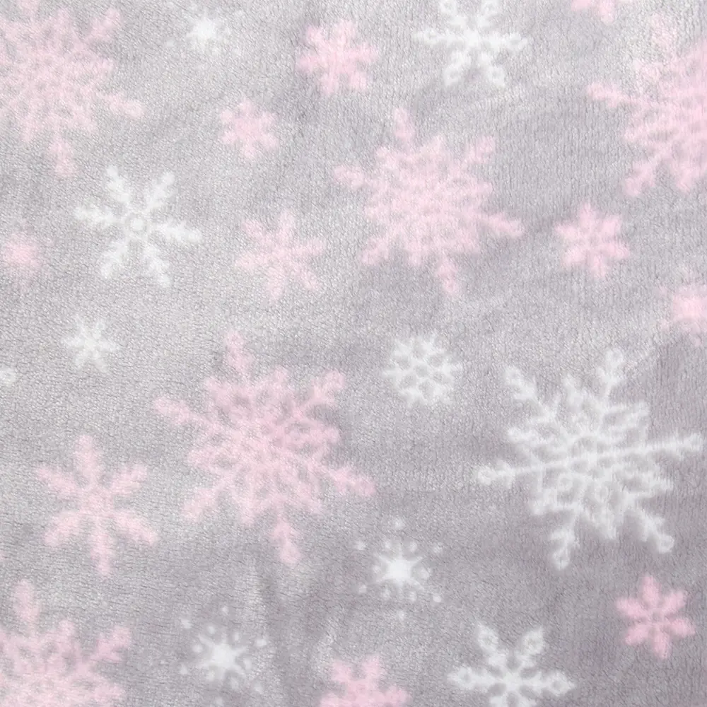 Фото 10 Плед Lovelife Зимняя сказка 220x200 см полиэстер цвет серый, розовый