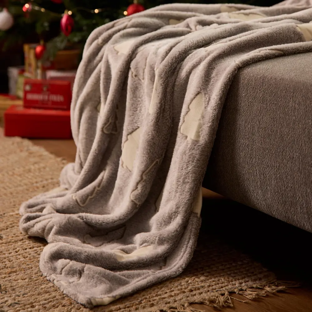 Фото 17 Плед Этель Елочки 220x200см флис зеленый Фото 17 Плед Этель Елочки 220x200см флис зеленый