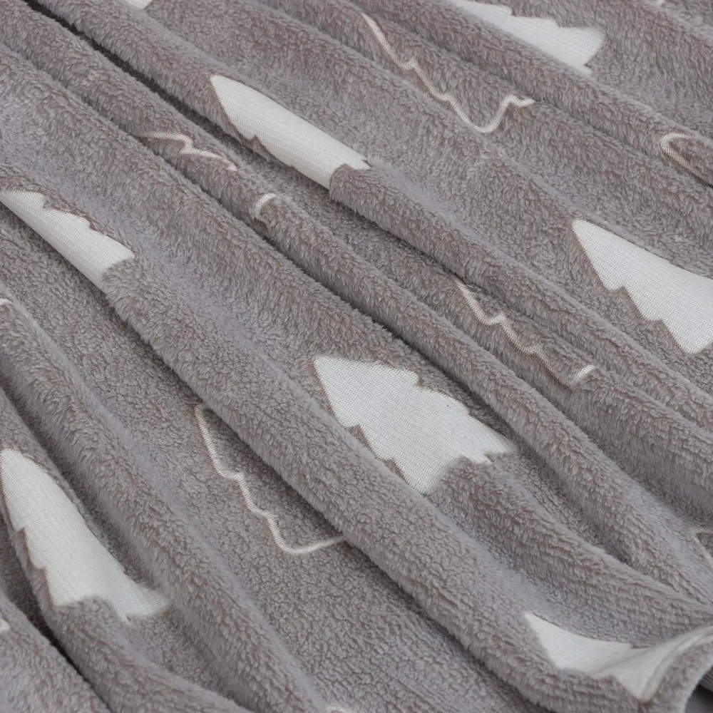 Фото 4 Плед Этель Елочки 220x200см флис зеленый Фото 4 Плед Этель Елочки 220x200см флис зеленый