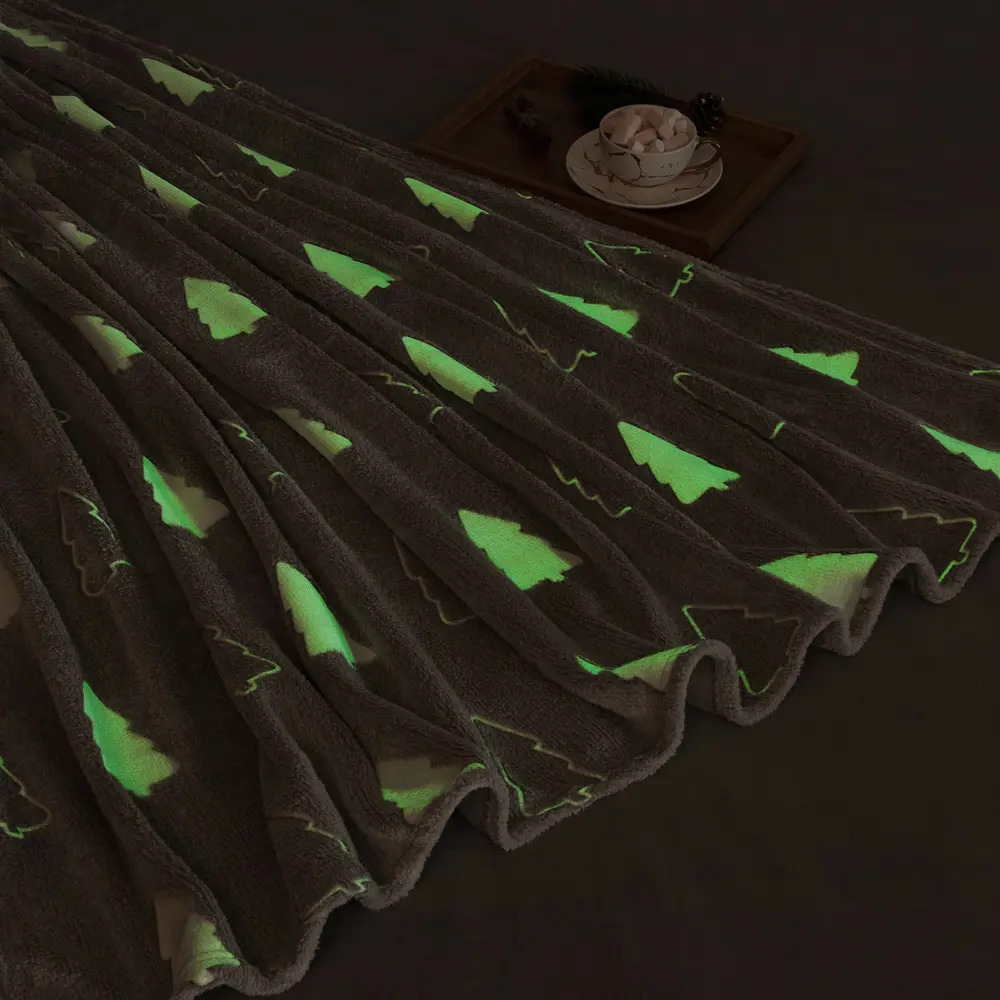 Фото 2 Плед Этель Елочки 220x200см флис зеленый Фото 2 Плед Этель Елочки 220x200см флис зеленый