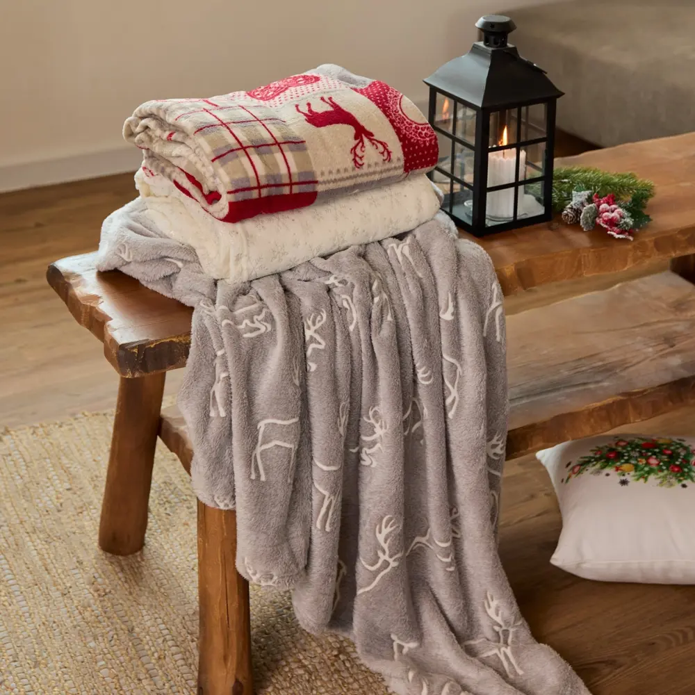 Фото 17 Плед Этель 9518068, 150x200 см, велсофт, цвет серый