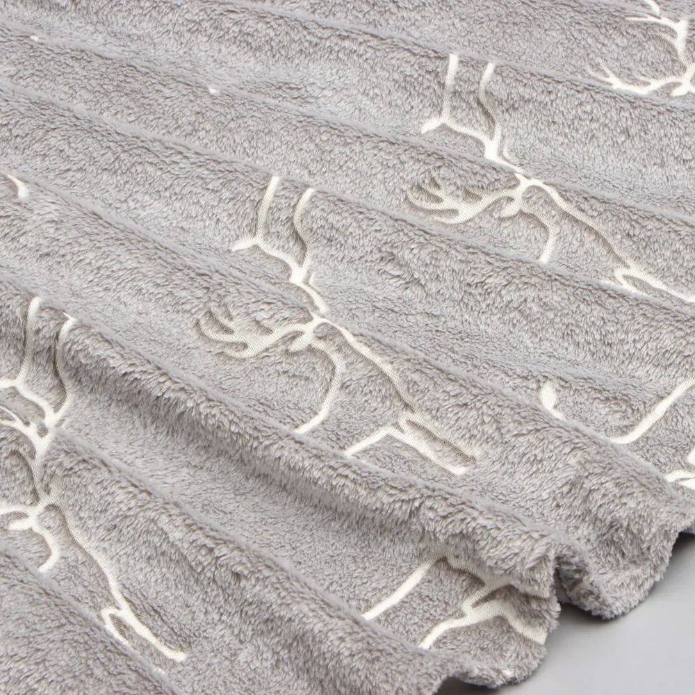Фото 4 Плед Этель 9518070, 200x220 см, велсофт, цвет серый