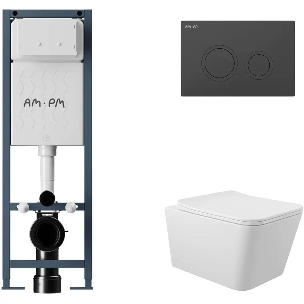 Фото 4 Комплект инсталляция с унитазом Am.pm I012711.0138Q0110 цвет белый Фото 4 Комплект инсталляция с унитазом Am.pm I012711.0138Q0110 цвет белый