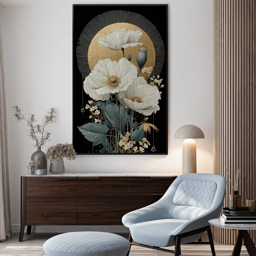 Фото 2 Картина в раме Postermarket Цветы 70х110 см