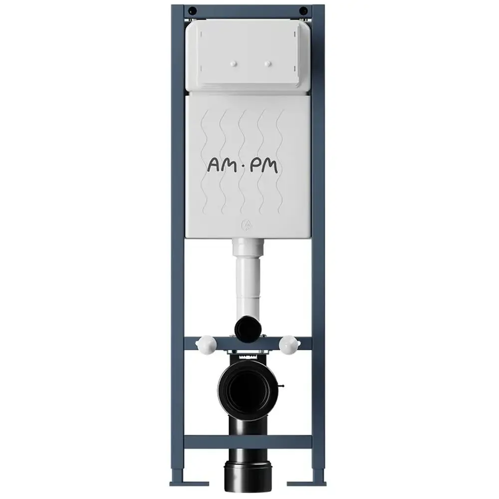 Фото 5 Инсталляция AM.PM I012711.0338 ErgoFit с клавишей смыва ErgoFit M черный матовый Hansgrohe GladeLake S унитаз 540x360 белый