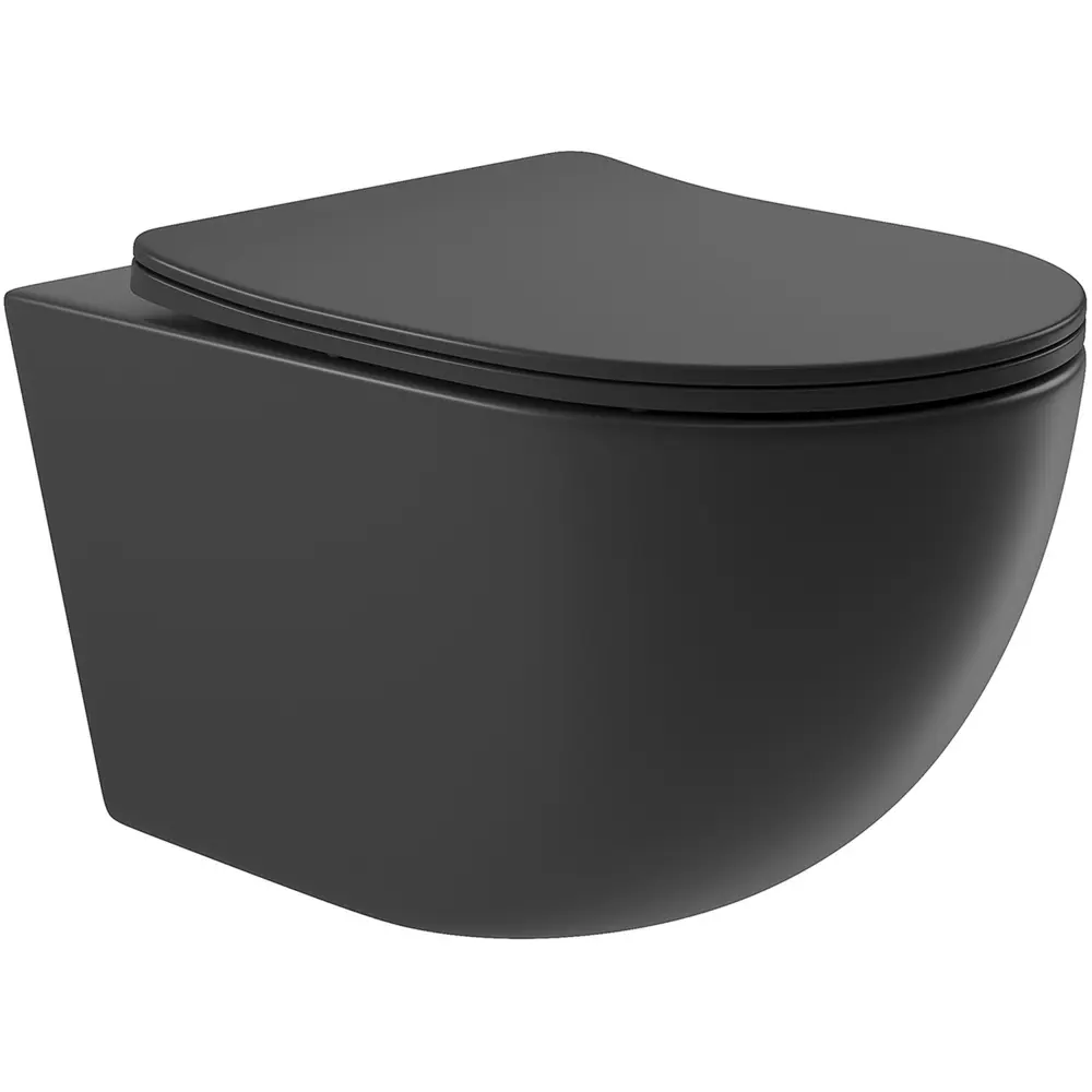 Фото 9 Инсталляция AM.PM I012711.0338 ErgoFit с клавишей слива ErgoFit M пластик матовый черный унитаз 52.5x36 Soft-Close матовый черный овал