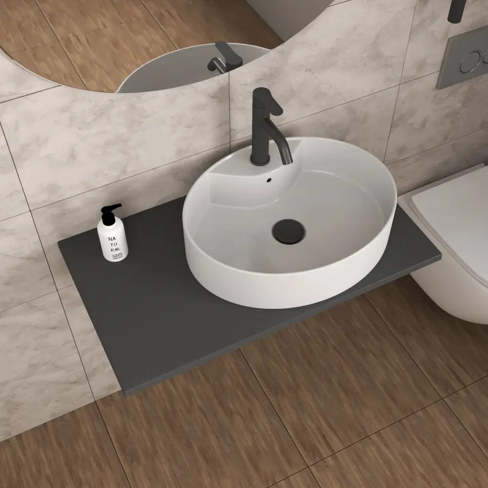 Фото Раковина накладная Bauedge nimb BF1510 51см цвет белый Фото Раковина накладная Bauedge nimb BF1510 51см цвет белый