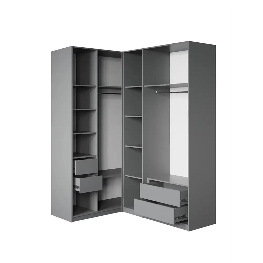 Фото 5 Шкаф распашной Принцесса мелания 3129/3 с 5 дверями 130x220x50 см ЛДСП цвет графит Фото 5 Шкаф распашной Принцесса мелания 3129/3 с 5 дверями 130x220x50 см ЛДСП цвет графит