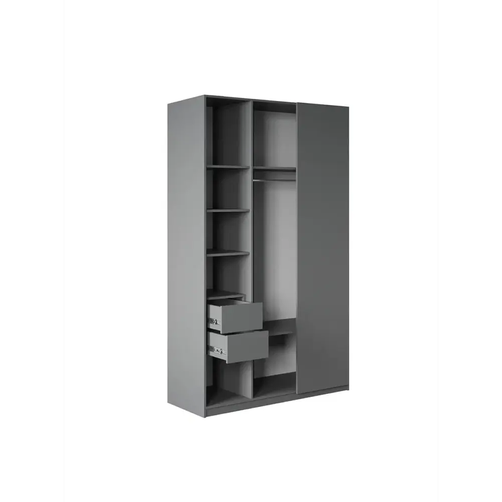 Фото 7 Шкаф распашной Принцесса мелания 3129/4 с 6 дверями 130x220x50 см ЛДСП цвет графит Фото 7 Шкаф распашной Принцесса мелания 3129/4 с 6 дверями 130x220x50 см ЛДСП цвет графит