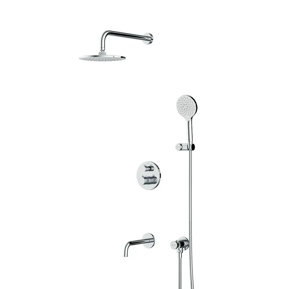 Фото 9 Душевая система встроенный Am.pm FT85A3RH30 X-Joy с тропическим душемс изливом цвет хром