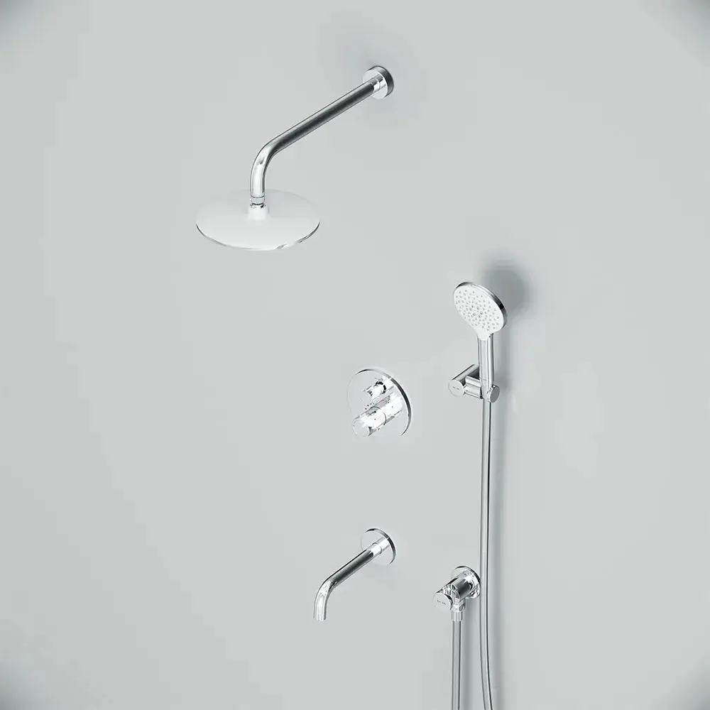 Фото 10 Душевая система встроенный Am.pm FT85A3RH30 X-Joy с тропическим душемс изливом цвет хром Фото 10 Душевая система встроенный Am.pm FT85A3RH30 X-Joy с тропическим душемс изливом цвет хром