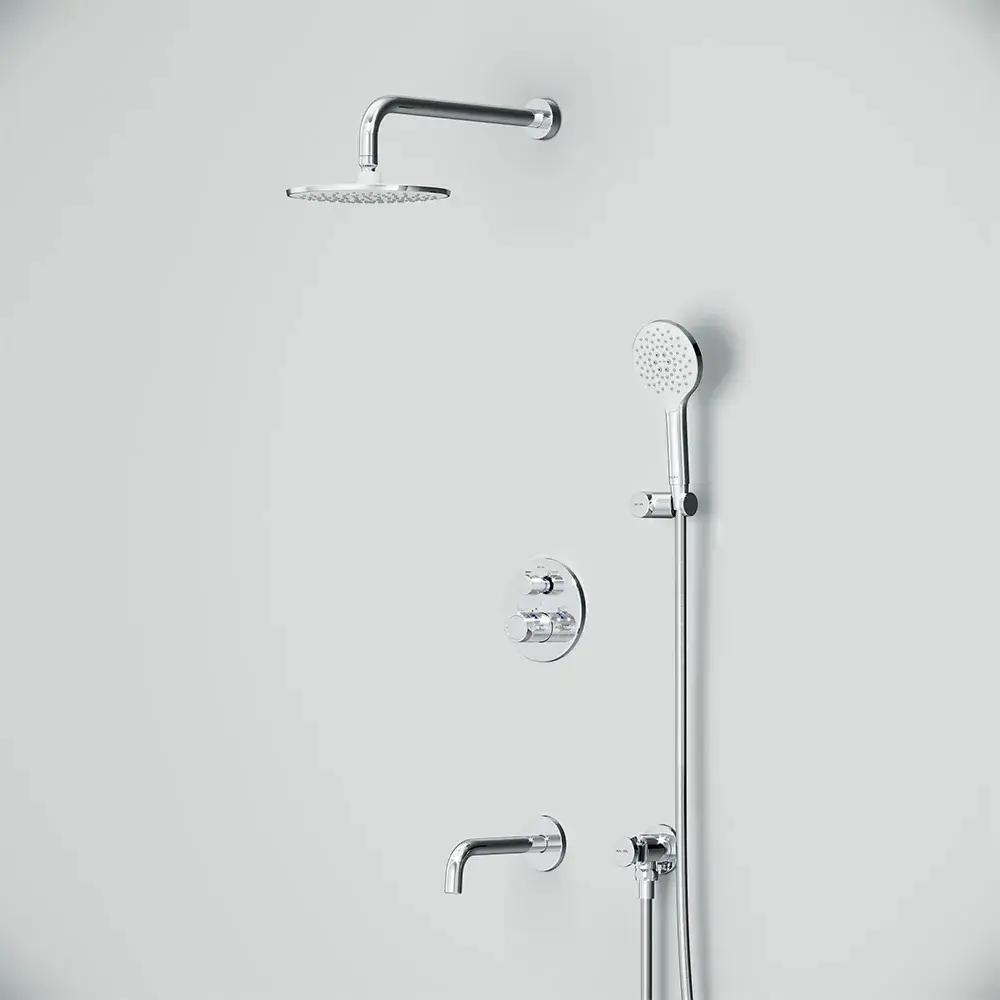 Фото 12 Душевая система встроенный Am.pm FT85A3RH30 X-Joy с тропическим душемс изливом цвет хром Фото 12 Душевая система встроенный Am.pm FT85A3RH30 X-Joy с тропическим душемс изливом цвет хром