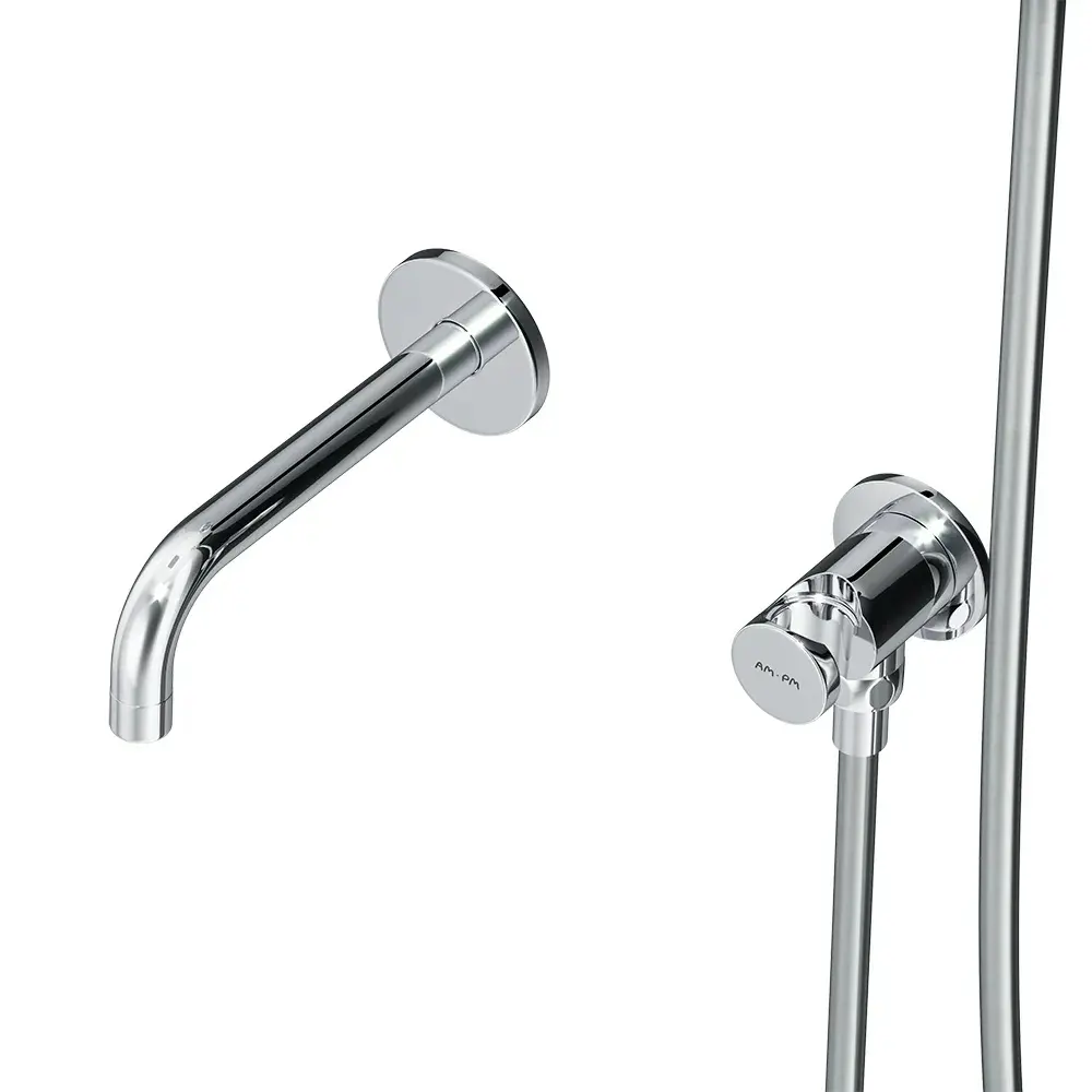 Фото 12 Душевая система встроенный Am.pm X-Joy FB85A3RH40 с тропическим душем с термостатом с изливом цвет хром