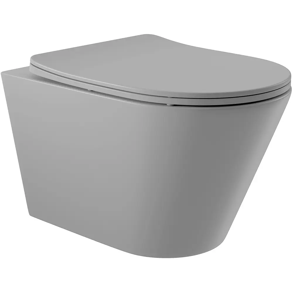 Фото 9 Инсталляция AM.PM I012711.0351 ErgoFit с клавишей слива ErgoFit M пластик гл/хром унитаз 52.5x36 Soft-Close матовый серый конус