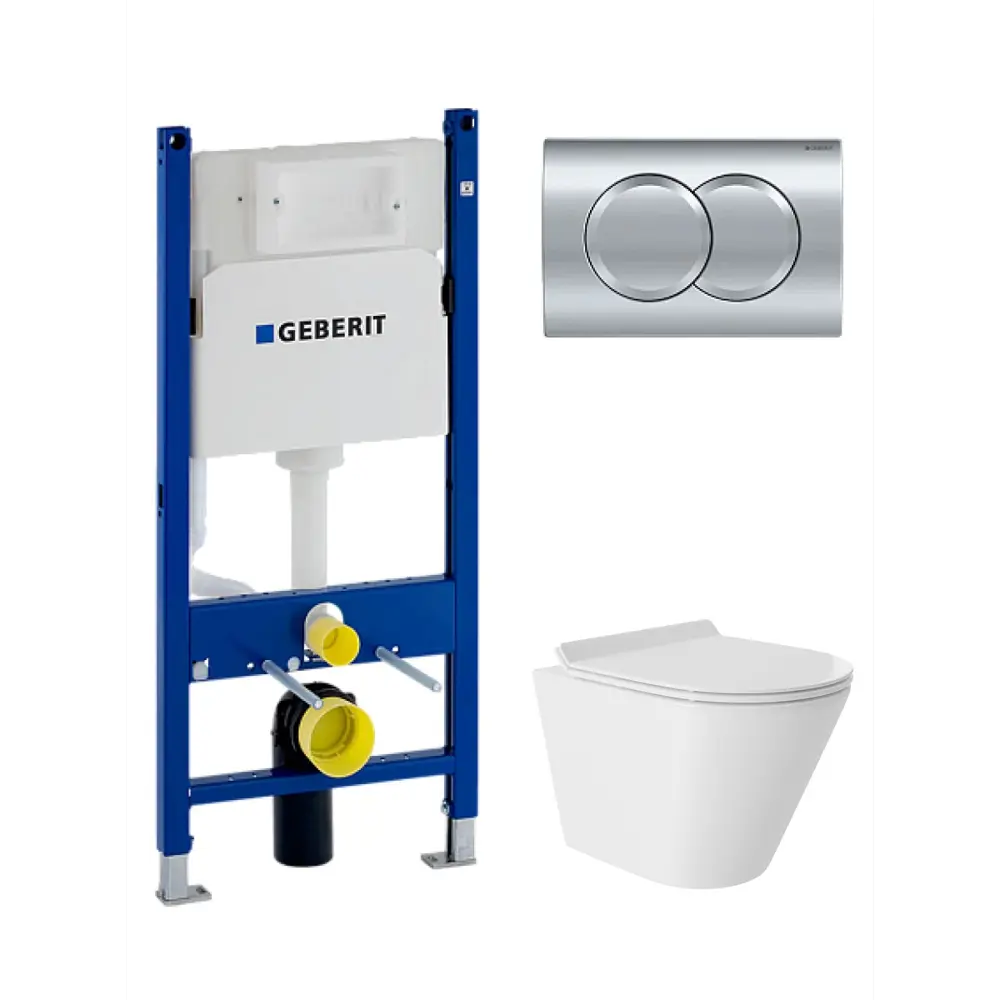 Фото 4 Комплект Инсталляция Geberit Duofix с клавишей Delta01 хром 458.149.21.1 унитаз ADT подвесной Vortex сиденье белый глянцевый форма конус Фото 4 Комплект Инсталляция Geberit Duofix с клавишей Delta01 хром 458.149.21.1 унитаз ADT подвесной Vortex сиденье белый глянцевый форма конус