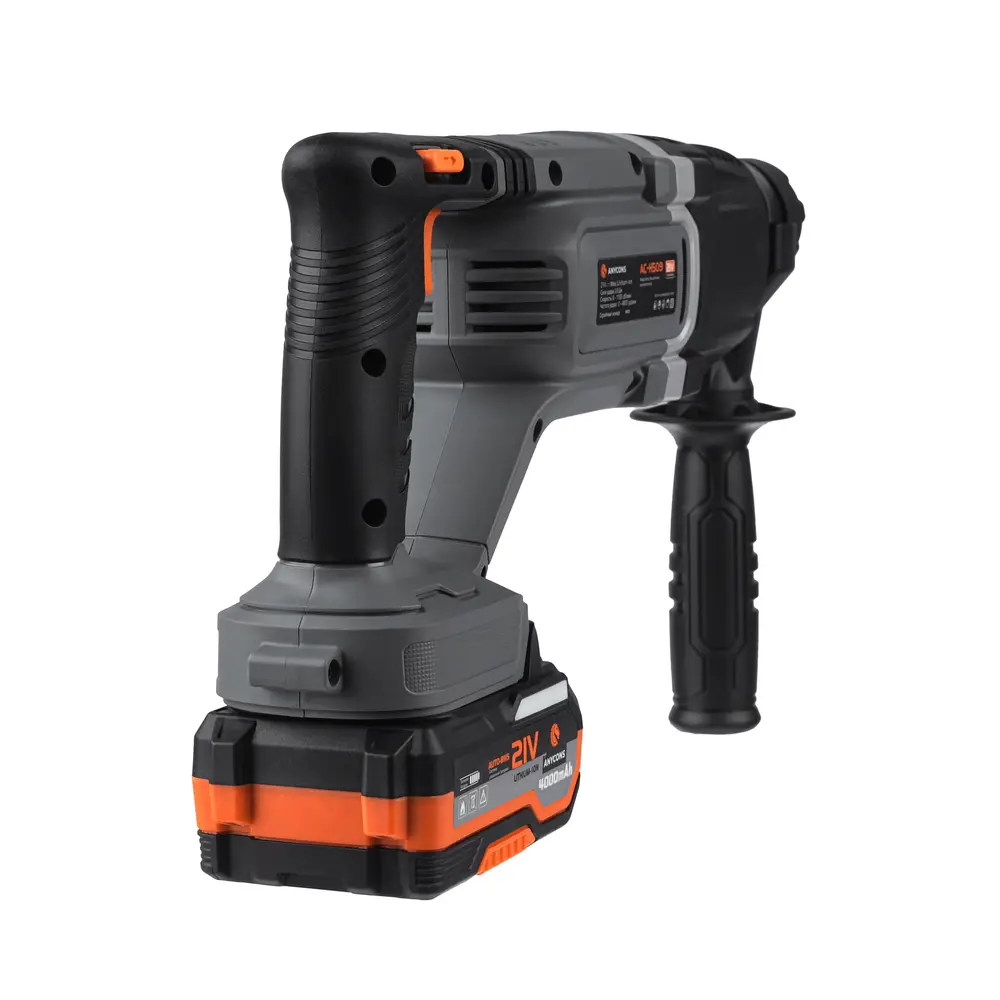 Фото 5 Перфоратор аккумуляторный бесщеточный SDS Plus Anycons AC-H5092 148049, 21 В Li-Ion 2x4 Ач, 2.8 Дж Фото 5 Перфоратор аккумуляторный бесщеточный SDS Plus Anycons AC-H5092 148049, 21 В Li-Ion 2x4 Ач, 2.8 Дж