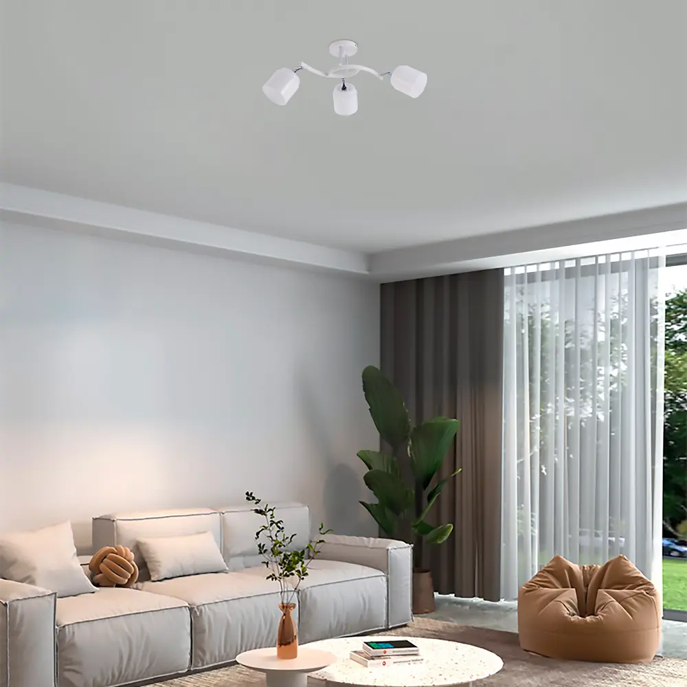 Фото 10 Люстра потолочная Seto 3 лампы 12 м² цвет хром Фото 10 Люстра потолочная Seto 3 лампы 12 м² цвет хром